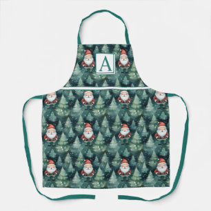 Customised Watercolor Christmas Santa Claus - Apron