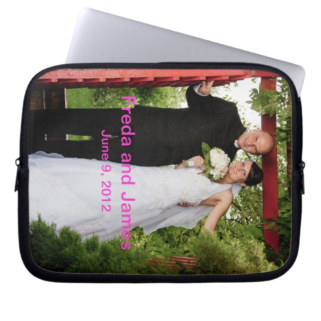 Customised Wedding Laptop Sleeve (Front)
