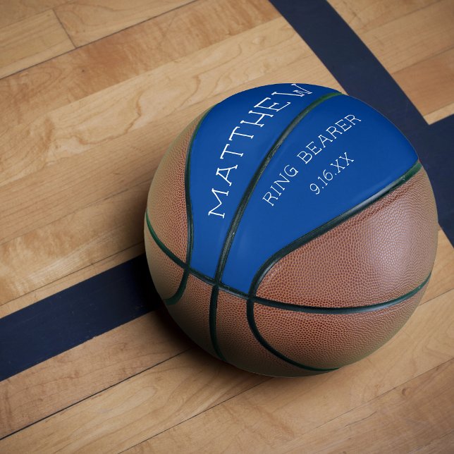 Customised Wedding Ring Bearer Keepsake Basketball (Keepsake Ring Bearer Wedding Personalized Basketball)