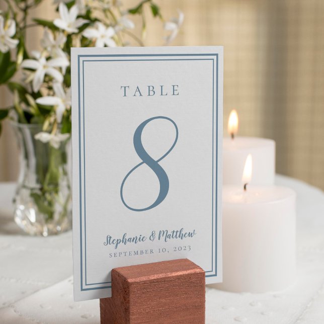 Customised Wedding Table Number Dusty Blue (Creator Uploaded)