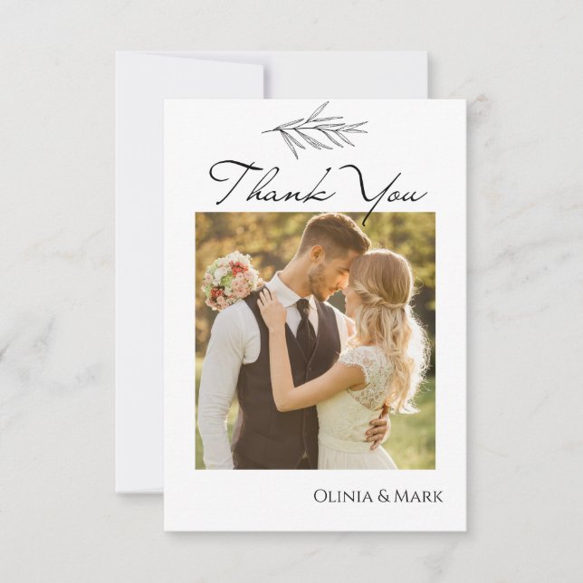 Customised Wedding Wedding Thank You Cards (Front)