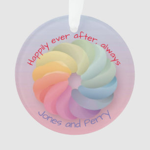 Customised Wedding Wish Soft Colourful Gift Ornament
