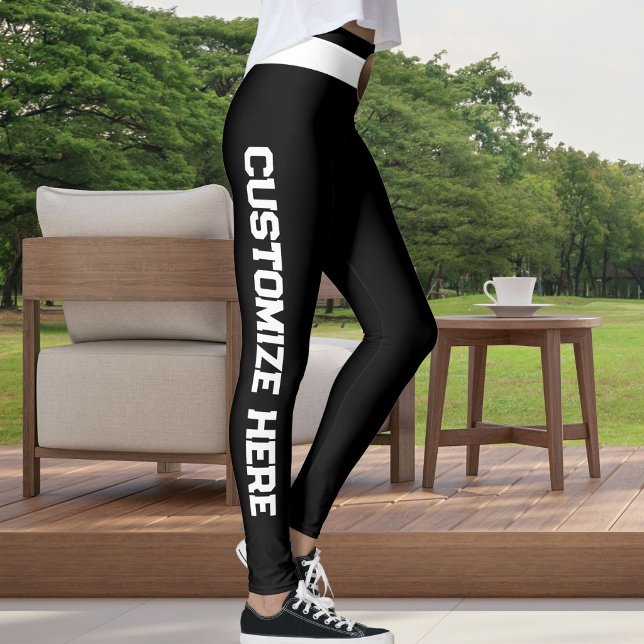 Customised White Black Pet Cat Lover Custom Made Leggings (Creator Uploaded)