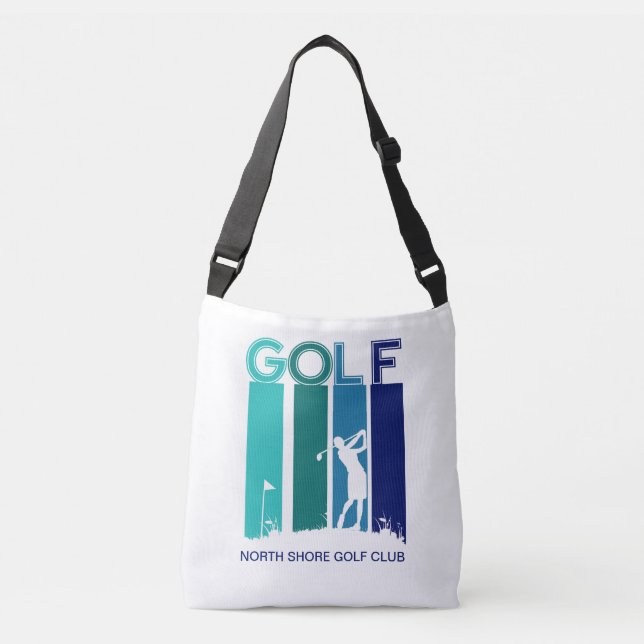 Customised Woman Golfer Golf Club Crossbody Bag (Front)