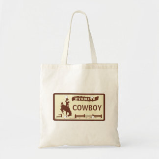 Customised Wyoming License Plate Tote Bag