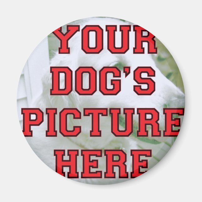 Customised Your Dog's Photo Magnet (Front)