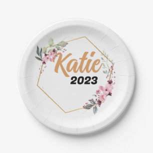 Customised Your Graduation Party Supplies Monogram Paper Plate