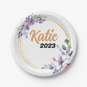 Customised Your Graduation Party Supplies Monogram Paper Plate