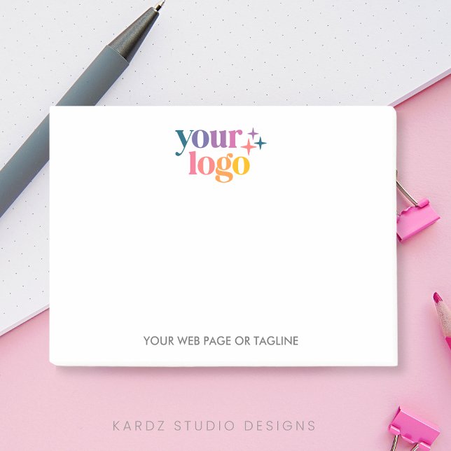 Customised Your Logo Business Post-it Notes (Add your logo to these branded post-its and keep your business present all year long. Marketing swag)