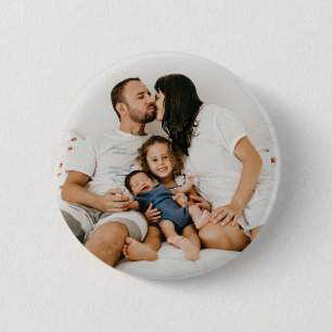 Customised Your Own Family Photo Personalised   6 Cm Round Badge