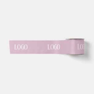 Customised Your Own Logo Stylish Modern Minimal   Satin Ribbon