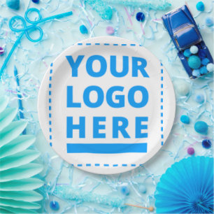 Customised Your Text or Logo Here 2 Inch Square Bu Paper Plate