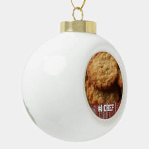 Customised Yummy Sugar Cookies Baking #1 Best Chef Ceramic Ball Christmas Ornament