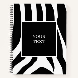Customised Zebra Print Stripes Pattern Notebook