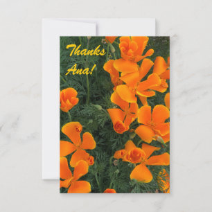 Customizabe Card with Orange Flowers Photo