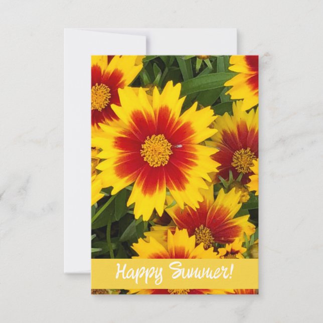 Customizabe Cheerful "Happy Summer" Card (Front)