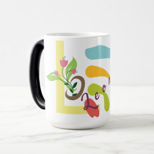 Customizabl Monogram Coffee Mug with Floral Design