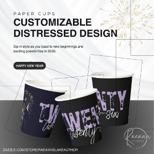 Customizable 2026 Distressed Design Paper Cups