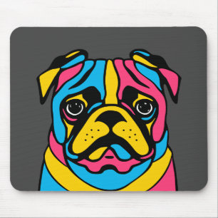 customizable 3 tone pug mouse pad
