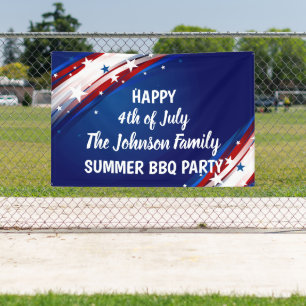 Customizable 4th of July Summer BBQ Party Banner