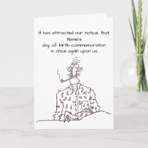 Customizable Add a Name Groovy Dude Birthday Card