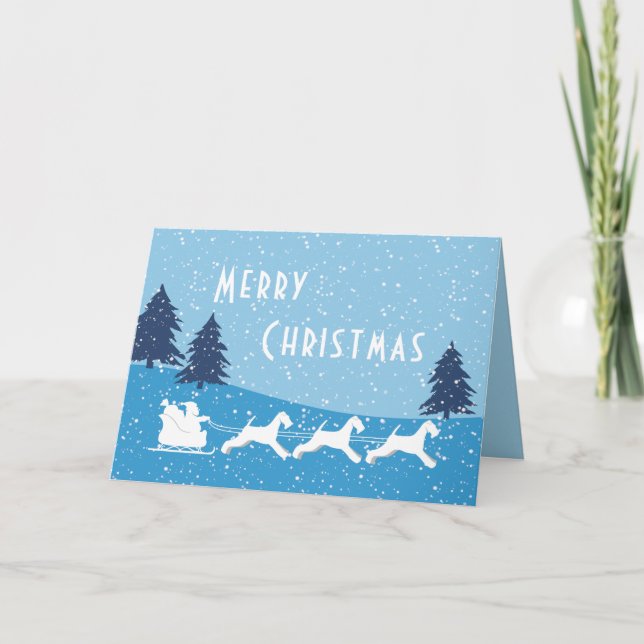 Customizable Airedale Terrier Holiday Card (Front)