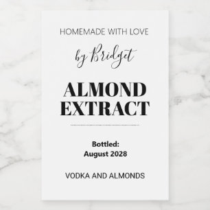 Customizable Almond Extract Label