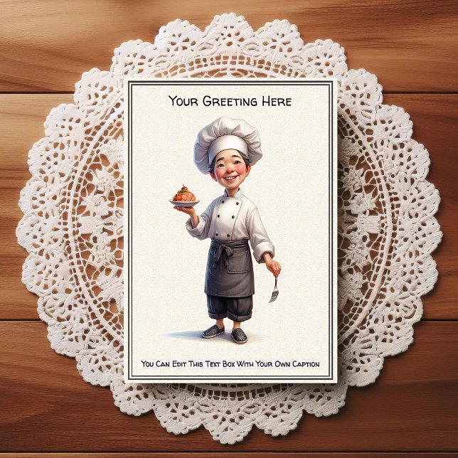 Customizable Any Occasion Cooking / Chef Postcard (Creator Uploaded)