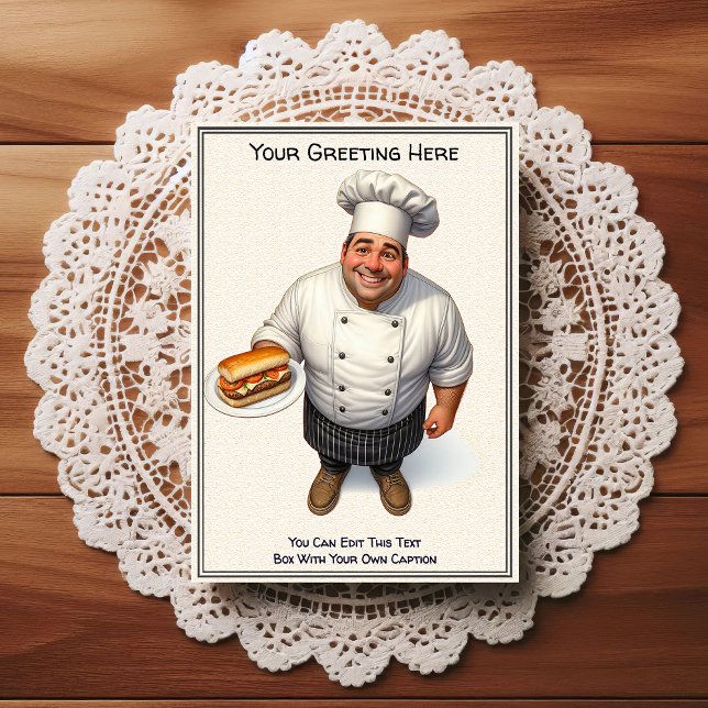 Customizable Any Occasion Cooking / Chef Postcard (Creator Uploaded)