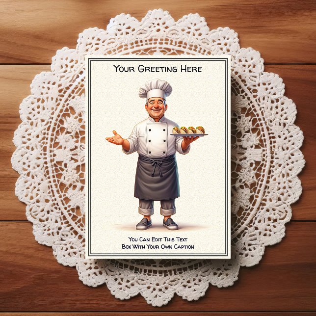 Customizable Any Occasion Cooking / Chef Postcard (Creator Uploaded)