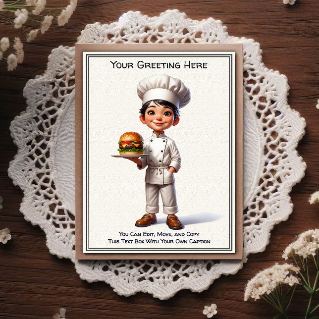 Customizable Any Occasion Cooking / Chef Postcard (Creator Uploaded)