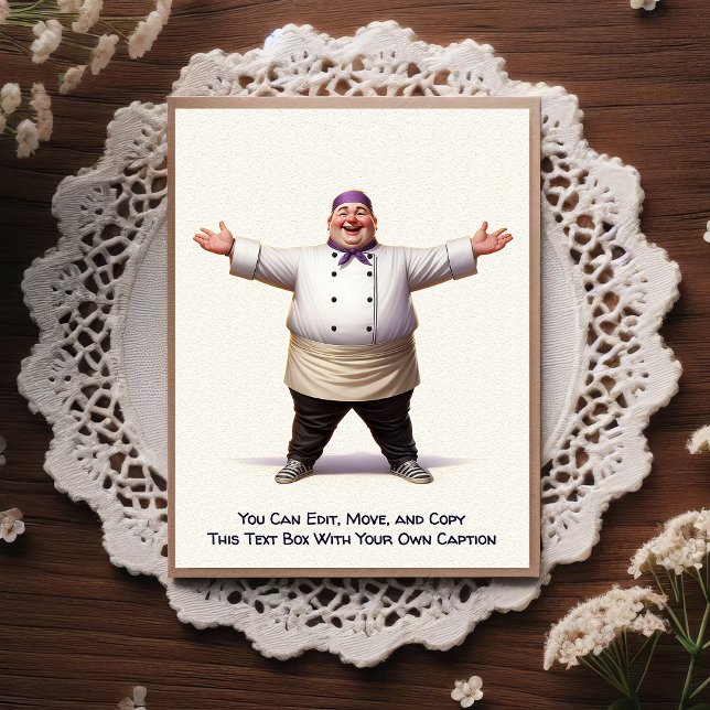 Customizable Any Occasion Cooking / Chef Postcard (Creator Uploaded)