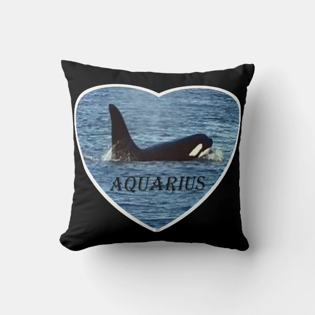 Customizable Aquarius Orca Killer Whale Cushion (Front)