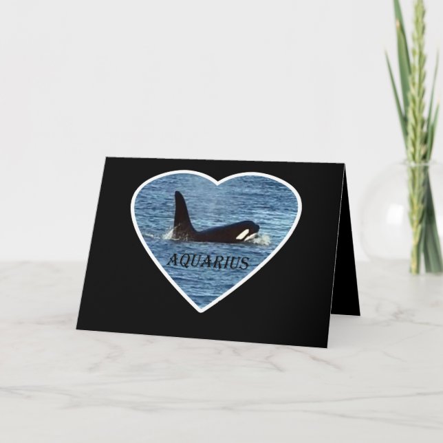 Customizable Aquarius West Coast Orca Killer Whale Card (Front)
