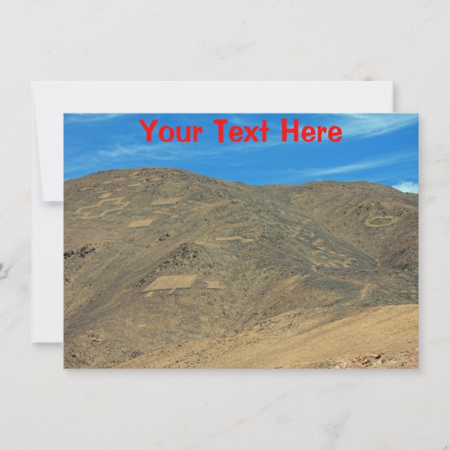 Customizable Atacama geoglyphs card (Front)