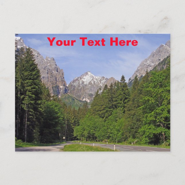 Customizable Austrian Alps Postcard (Front)