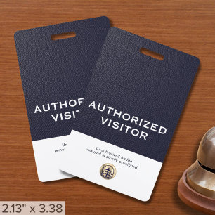 Customizable Authorized Visitor Badge ID Badge