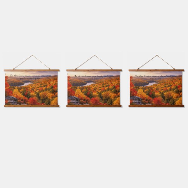 Customizable Autumn Wall Tapestry Set Home Gift (Triple)
