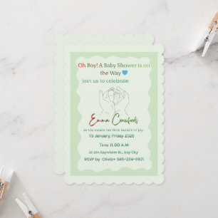 Customizable Baby Boy Shower Invitation