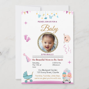 Customizable Baby Sprinkle Invitation