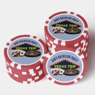 Customizable Bachelor Party Las Vegas Trip Casino Poker Chips