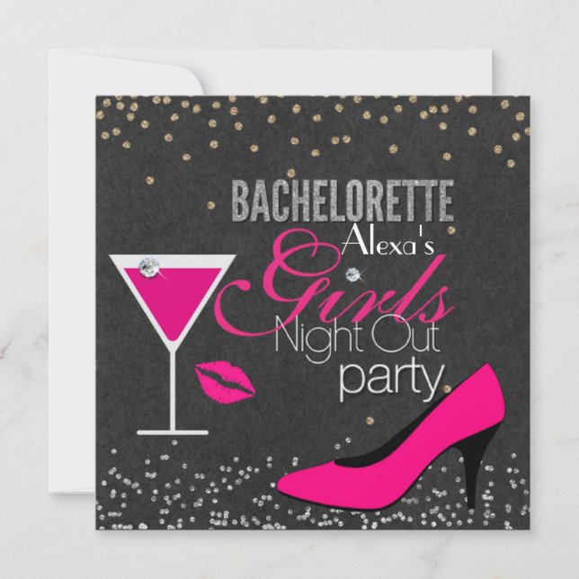 CUSTOMIZABLE BACHELORETTE PARTY INVITATION (Front)