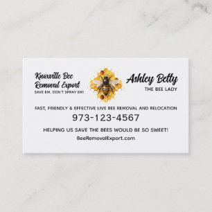 Customizable Bee Removal Business Cards
