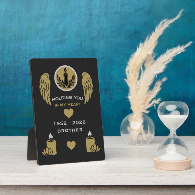 Customizable Bereavement Anniversary Plaque (Side)
