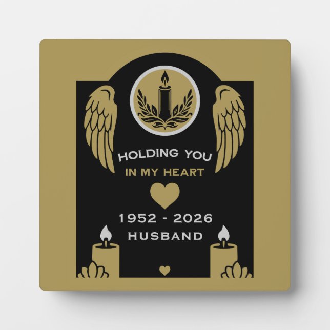 Customizable Bereavement Anniversary Plaque (Front)