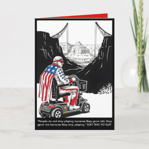 Customizable Birthday Card getting older theme