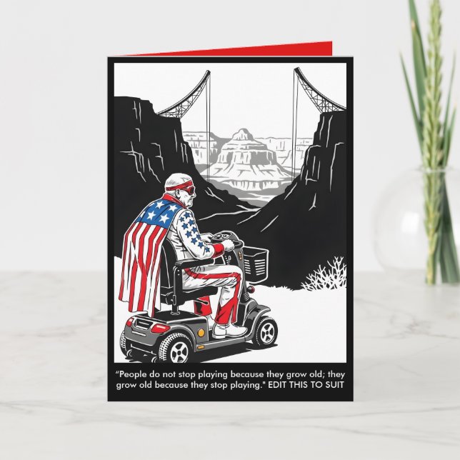 Customizable Birthday Card getting older theme (Front)