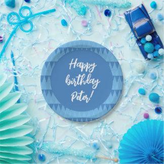 Customizable Birthday Paper Plato Plate