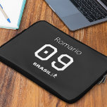 Customizable Brasil Seleção Personalized Gear Laptop Sleeve<br><div class="desc">Bring the legendary passion of Brazilian football to your daily commute. Designed for fans who demand both style and hardware security, this sleek accessory celebrates the championship spirit of the Seleção. The durable, padded interior keeps your device safe from bumps and scratches while you travel. Fully personalizable with your custom...</div>