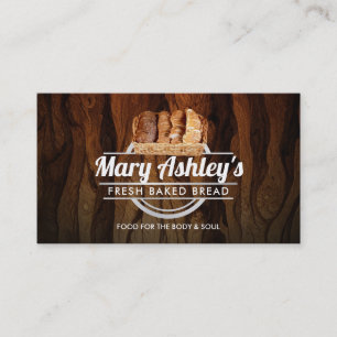 Customizable Bread business cards